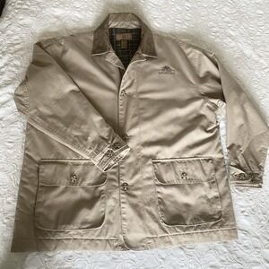 Vtg Gear For Sports Hess Wine Jacket XL Khaki Logo Chore Coat Quilted 90s Barn